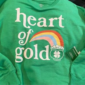 St Paddy’s Day Celebrate It Green 'Heart of Gold' Sweatshirt